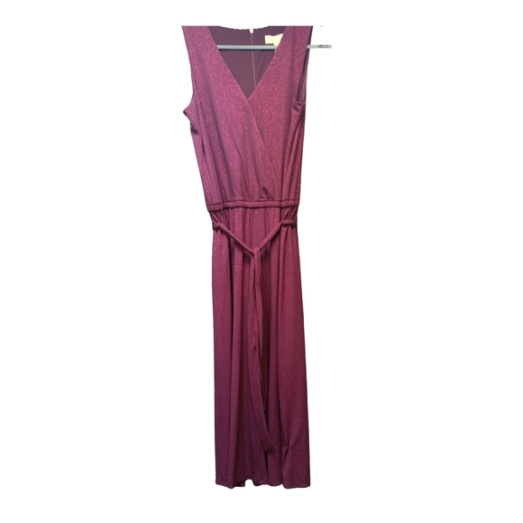 Michael Kors Sleeveless Jumpsuit in Rich Burgundy And Purple Classy Date Evening